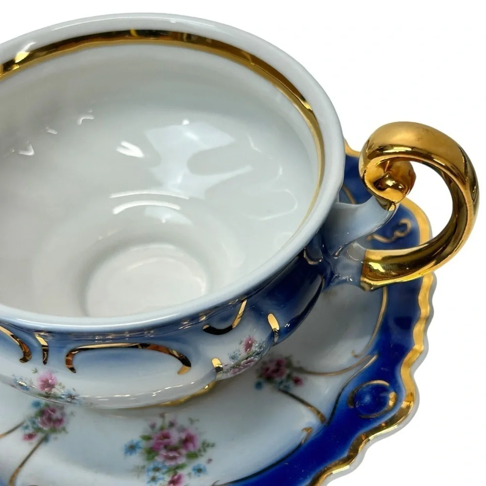 Chodov 1866 Vintage Footed Cup and Saucer